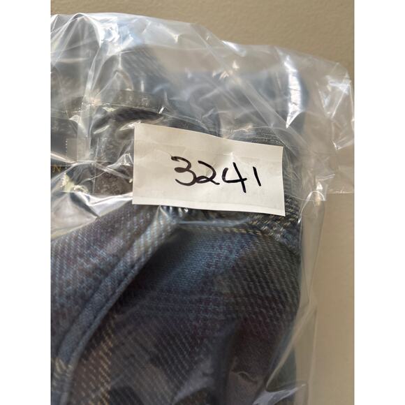 Polo Ralph Lauren Mens Medium Blue Plaid Heavy Button Up Long Sleeve Shirt - Picture 11 of 11